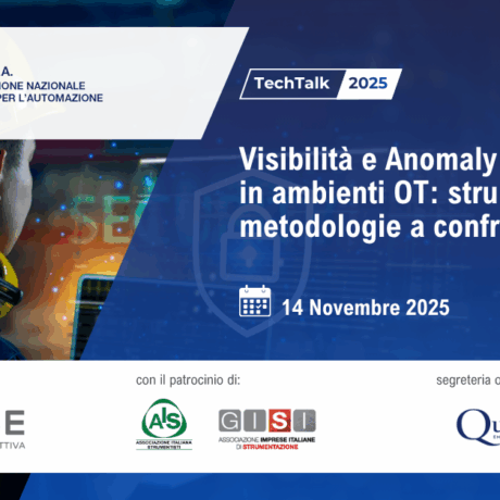Stefano Aversa guiderà il Tech Talk ANIPLA: “Visibilità e Anomaly Detection in ambienti OT”